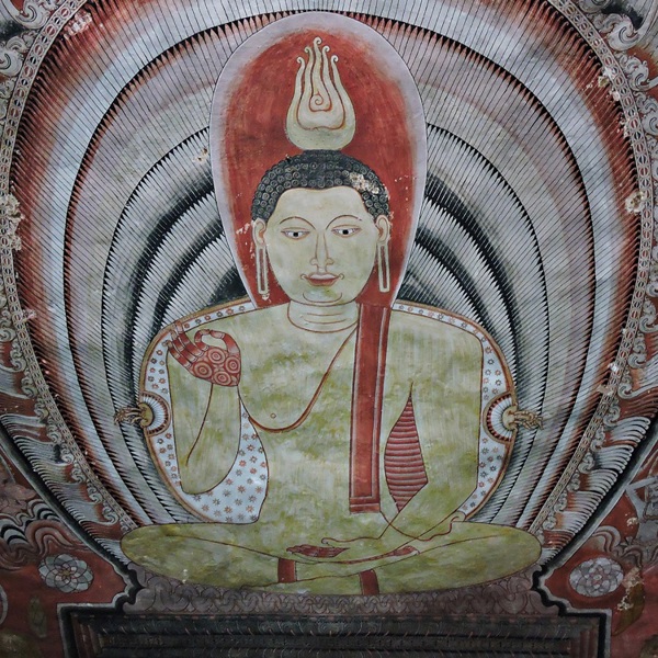 Vægmalerier, Dambulla, Sri Lanka