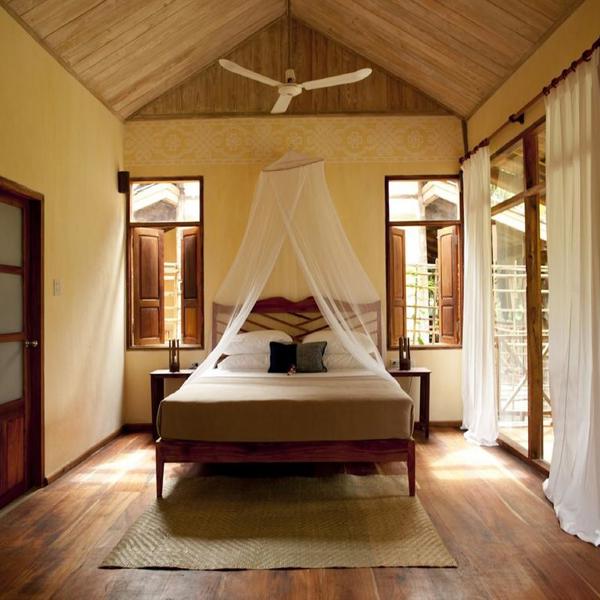 Værelserne er simpelt, men elegant indrettet