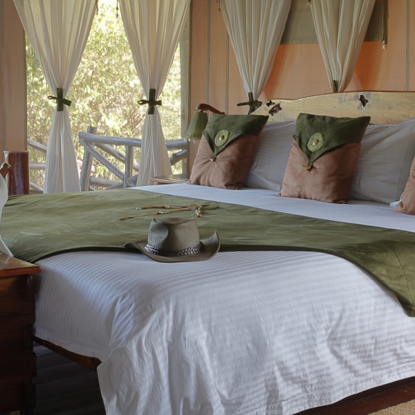 Dobbelttelt på Tipilikwani Camp, Kenya