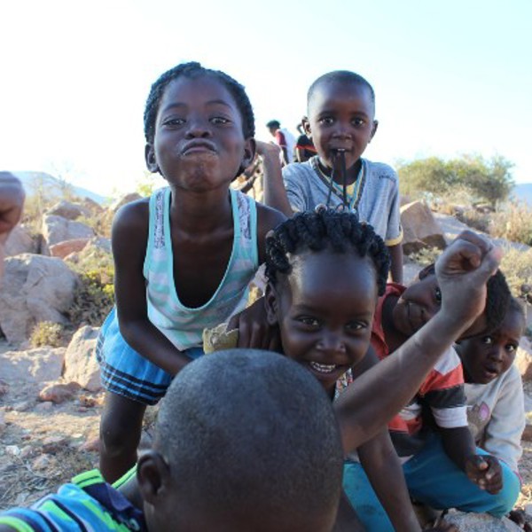 Glade børn i Sydafrika