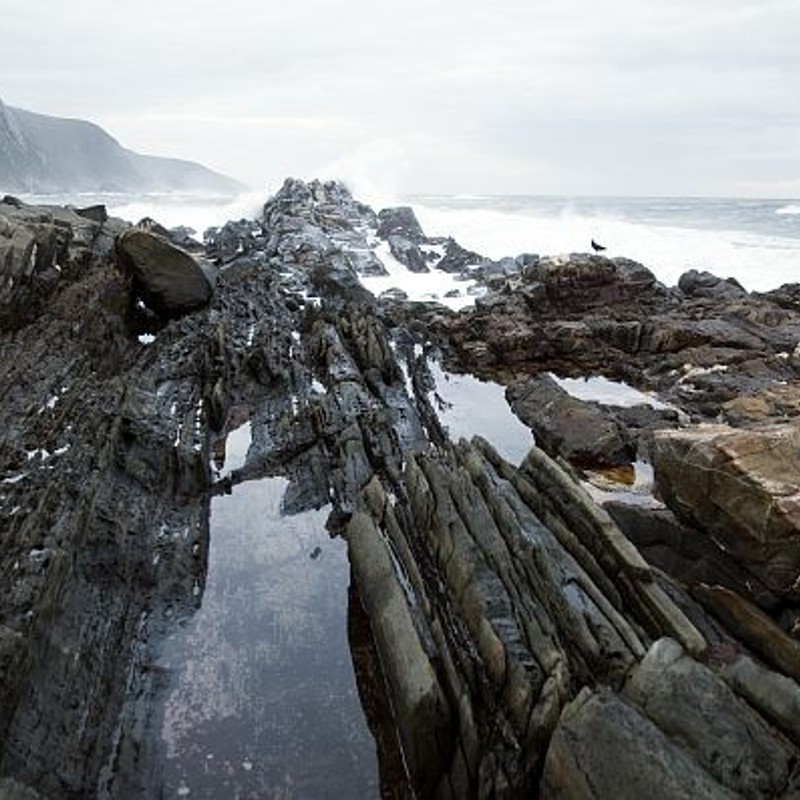 View of ocean from rocks, Tsitsikamma, Garden Route, Western Cape Province
