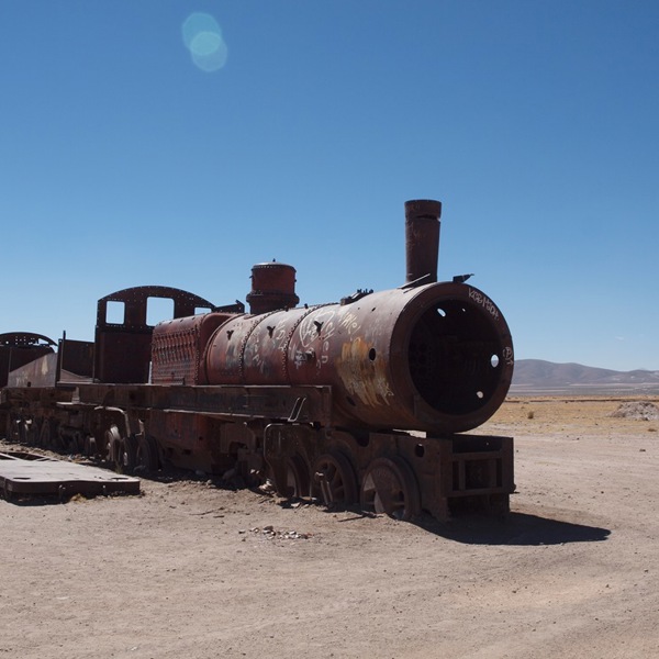 Togkirkegård ved Uyuni