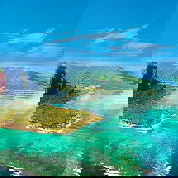 Storslåede bjerge der rejser sig på Mauritius