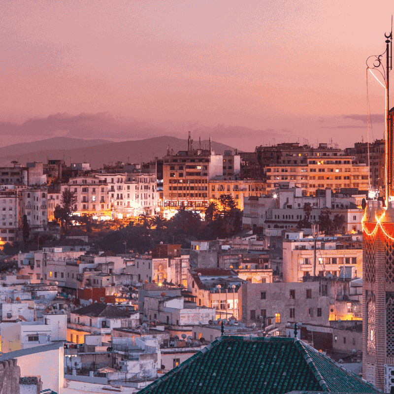 Solnedgang i Tangier