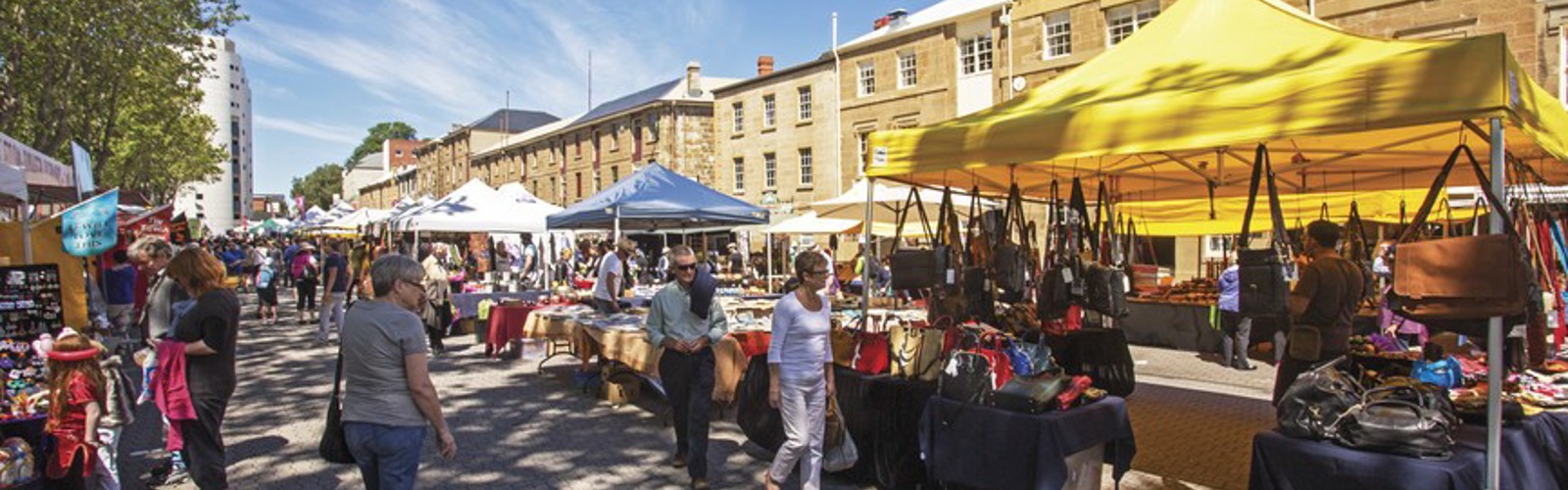 Salamanca markedet, Hobart, Tasmanien, Australien