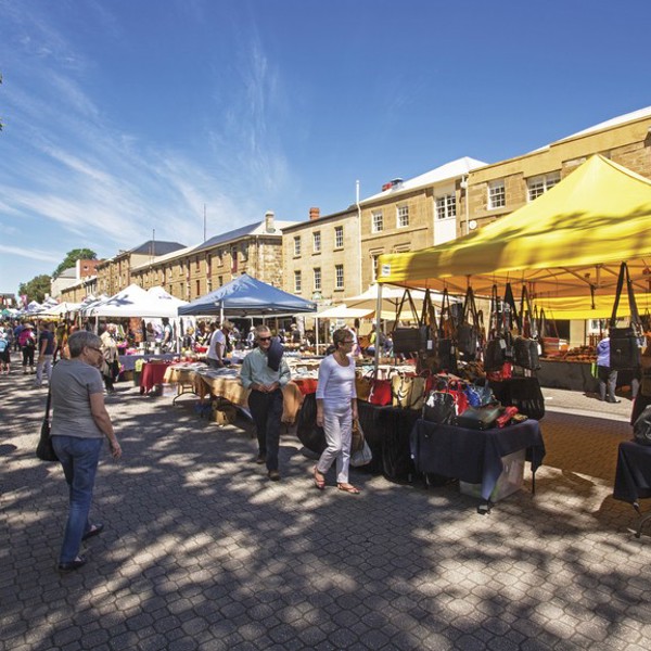 Salamanca markedet, Hobart, Tasmanien, Australien