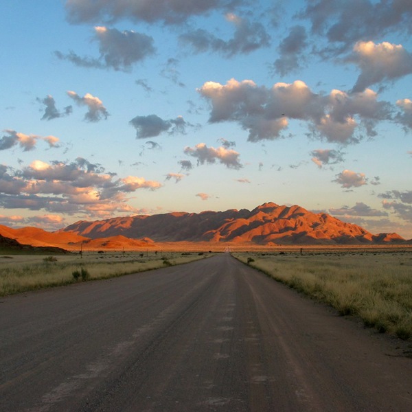 Landevej i Namibia