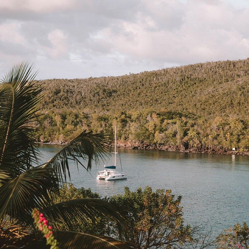 Anse Cochon bugten på St. Lucia