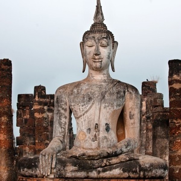 Stor siddende Buddhe, Sukhothai, Thailand