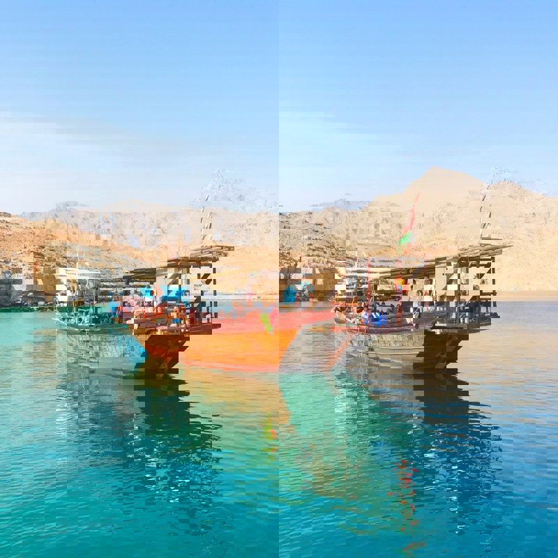 Dhow bĂĄdtur i Khasab, Oman