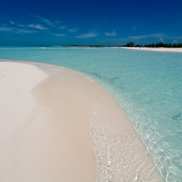 Hvide sandstrande langs Cubas kyst