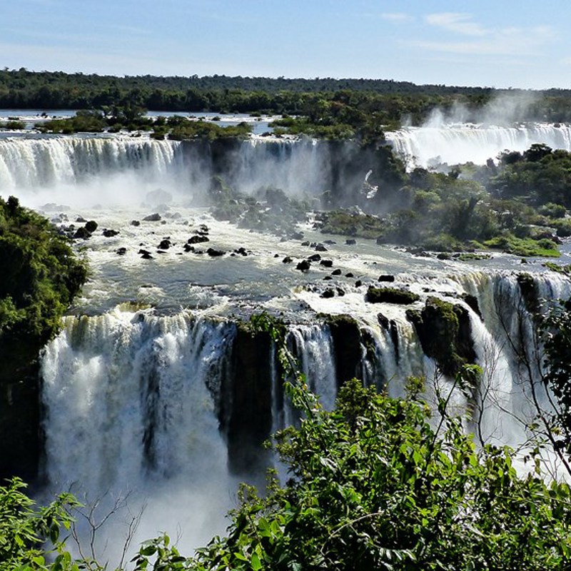 Smuk udsigt over vandfladene, Foz, Brasilien
